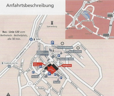 Anfahrtsbeschreibung Bethel/Bethelplatz